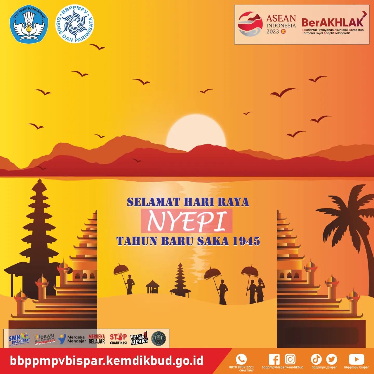 Selamat Hari Raya Nyepi Tahun Baru Saka 1945 bagi #SahabatBispar yang merayakan.
#harirayanyepi2023
#nyepi
#tahunbarusaka1945